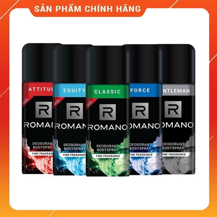 Xịt khử mùi Romano hương nước hoa Châu Âu 150ml