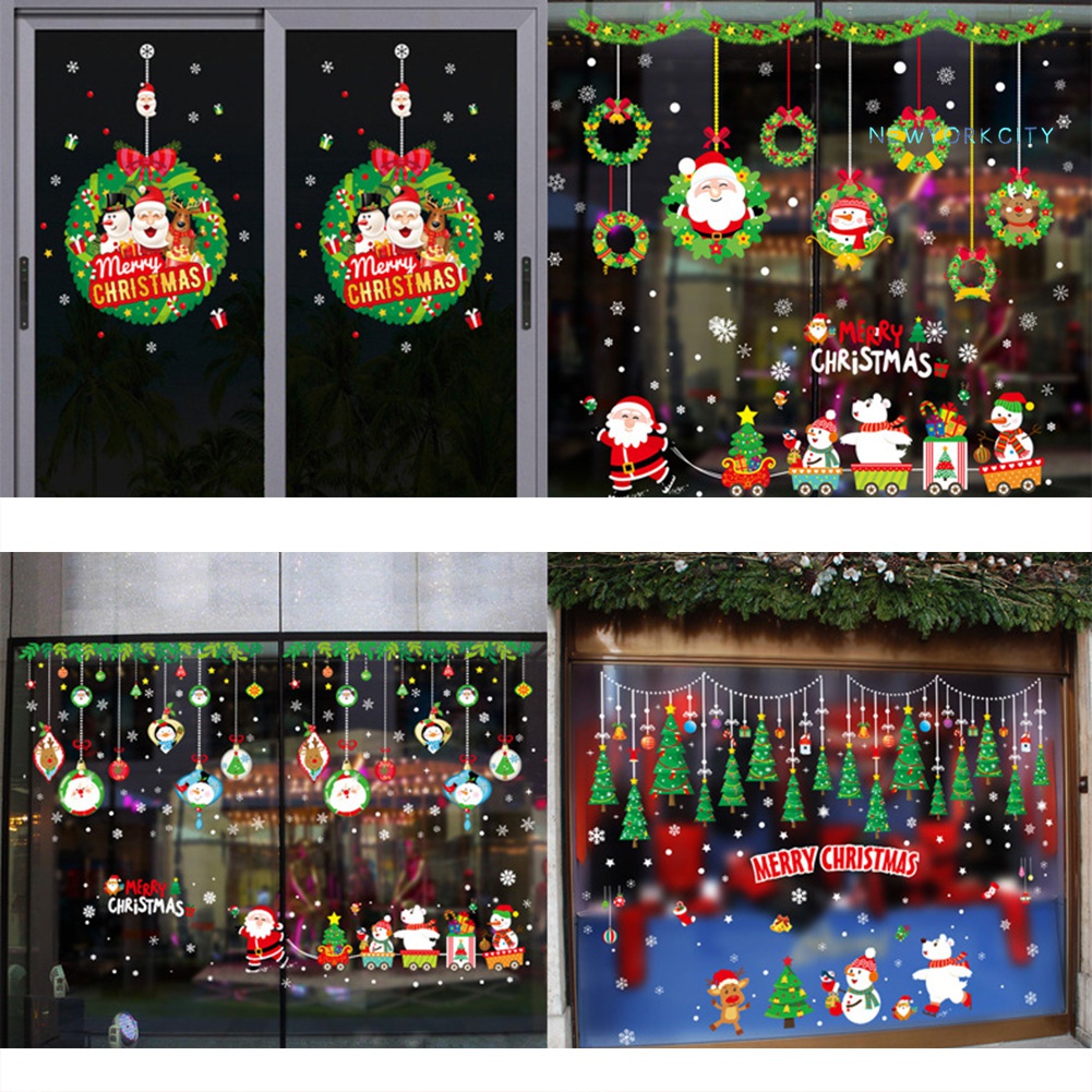 Sticker Hai Mặt Dán Kính Cửa Sổ Trang Trí Giáng Sinh