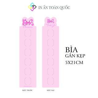 Bìa gắn kẹp mẫu dài 21x5cm