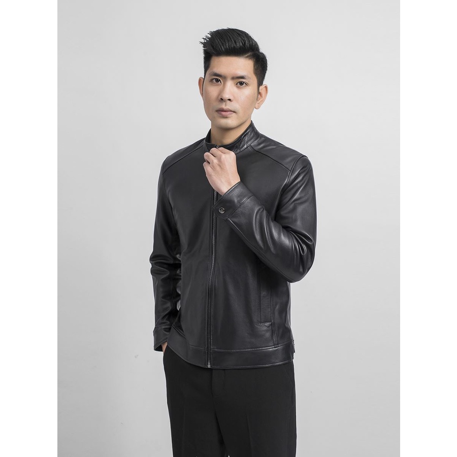 Áo khoác nam ARISTINO 100% da cừu cổ trụ tag 7900k ALJ001W8
