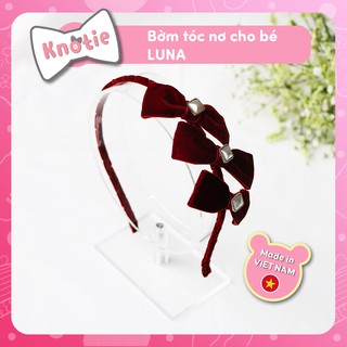 Bờm tóc cho bé Luna Headband nhung chống gãy - handmade by Knotie