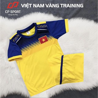 [BÃO GIẢM GIÁ] Quần áo đá banh trẻ em Việt Nam training vàng 2019-cực chất