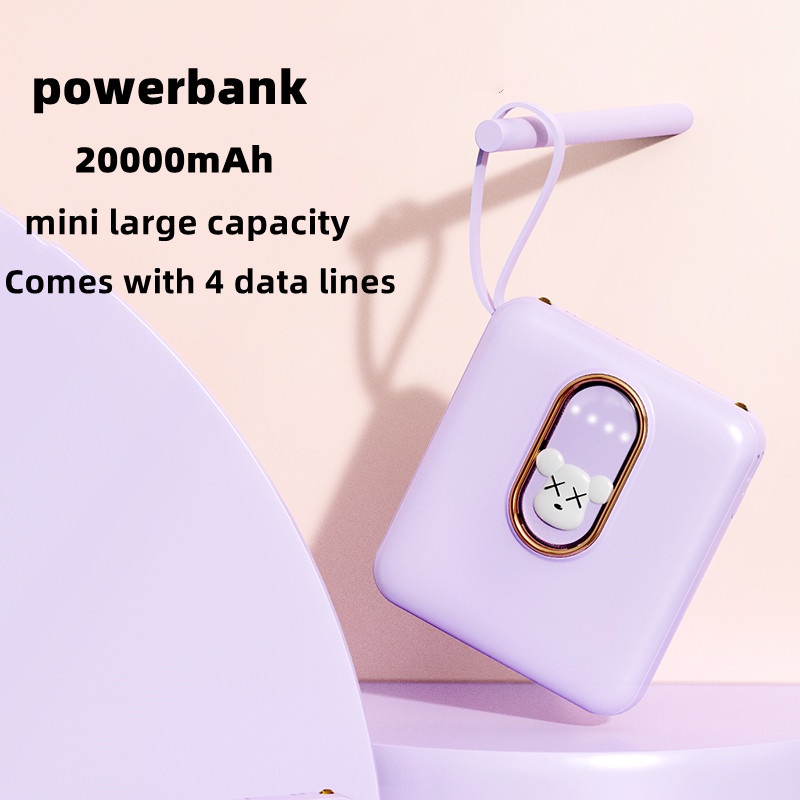 Pin Sạc Dự Phòng Cho Thú Cưng Mini 20000mAh YM492 Dễ Dàng Lắp Đặt Tích Hợp Dây Cáp Sạc Tiện Dụng
