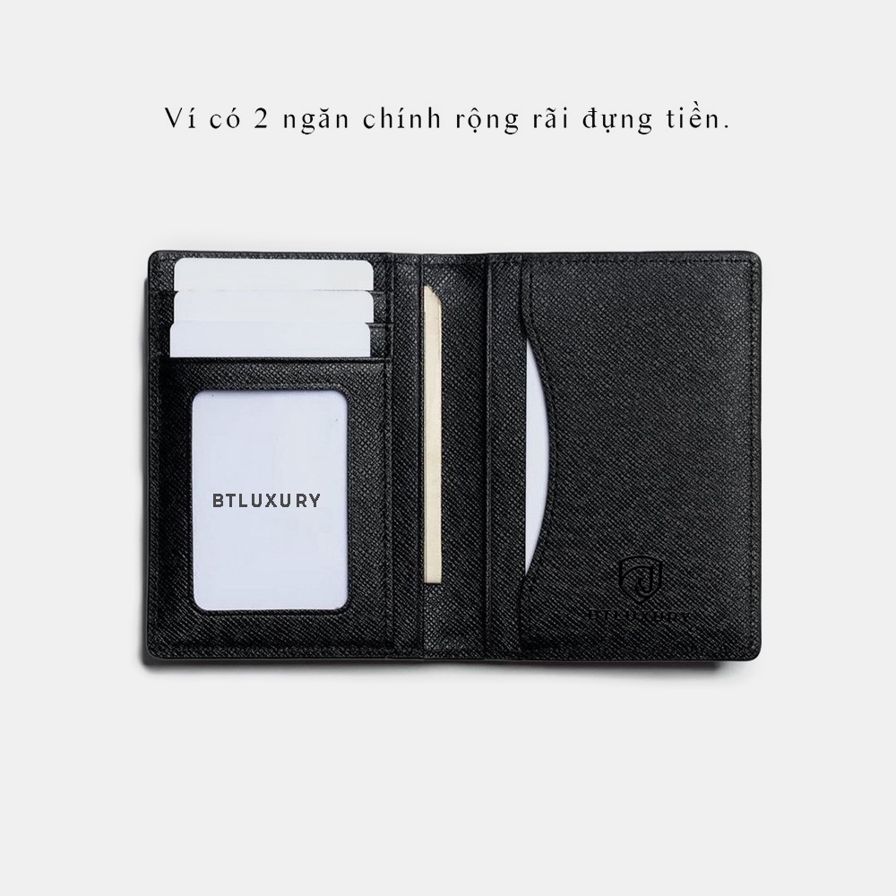 Ví đựng thẻ mini COSY nhỏ gọn, vân Saffiano cao cấp nhập khẩu, chống thấm nước Thương Hiệu BTLUXURY