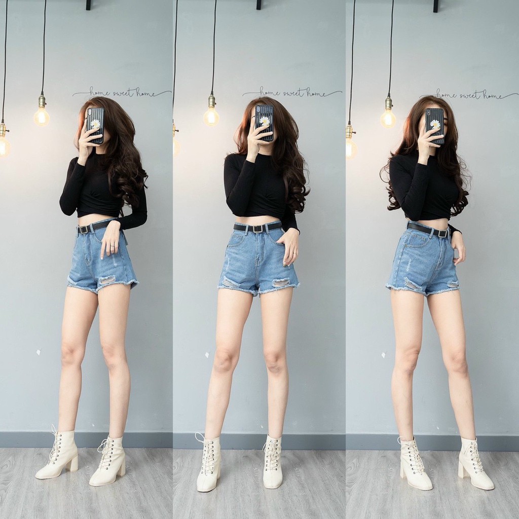 [FREESHIP_50K] Quần short jean nữ sành điệu chất jean denim bền đẹp William - AT91