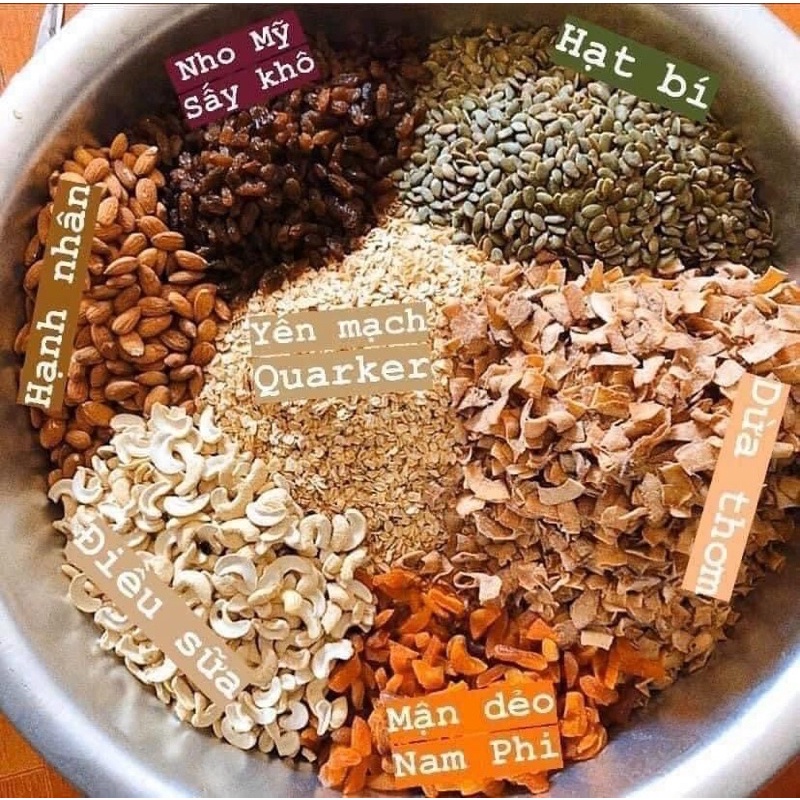 Ngũ cốc Granola_Ngũ cốc giảm cân_Granola siêu hạt 500gr