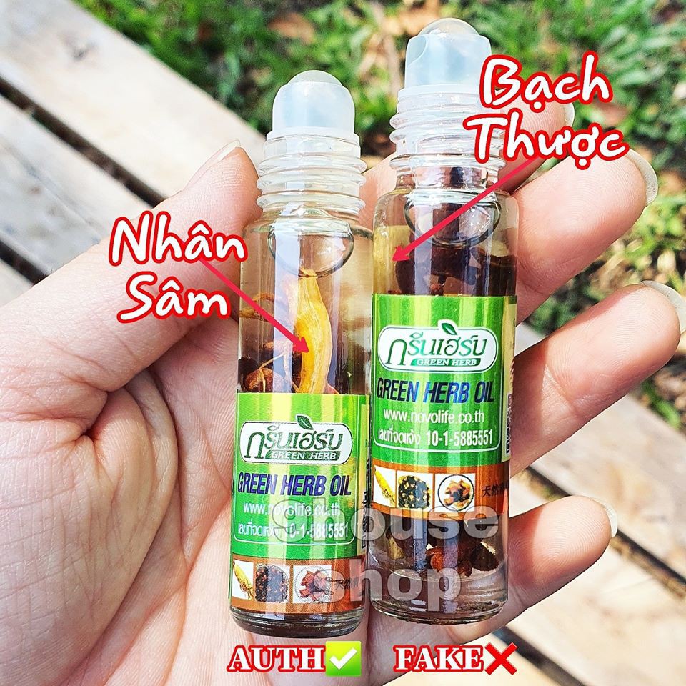 Dầu Thảo Dược Nhân Sâm Ginseng Green Herb Oil 8ml-Thái Lan