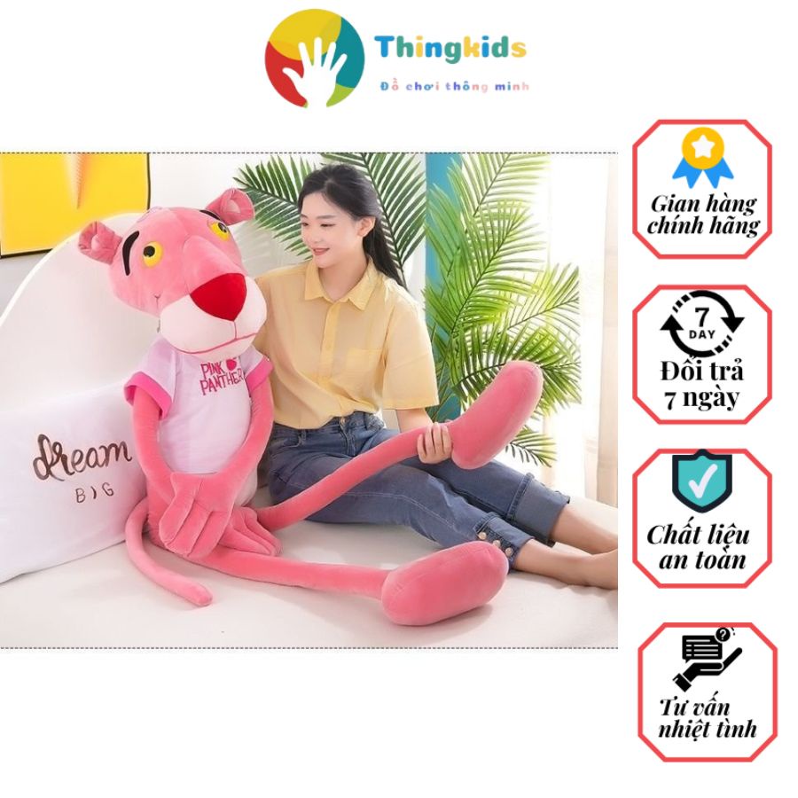 Gấu bông báo Hồng Pink Panther đáng yêu size 60cm size 80cm size 60cm - 80cm- 1mét - 1m3 - 1m6- 1m8 - Thingkids