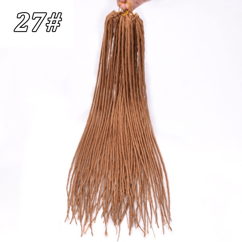 20 Inch Long Straight Dreadlock Braid Hair Extensions Synthetic Blonde Fake Dreads Crochet Hair Twist Braid Wig