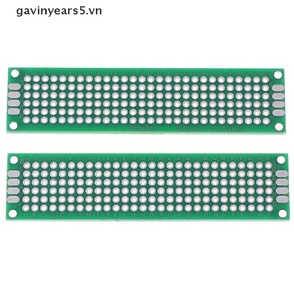 Bộ 5 Bảng Mạch PCB Kích Thước 2x8cm Hai Mặt Chuyên Dụng