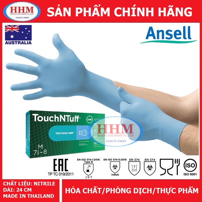 Găng tay y tế cao cấp Ansell 92-670 (50 đôi / hộp)