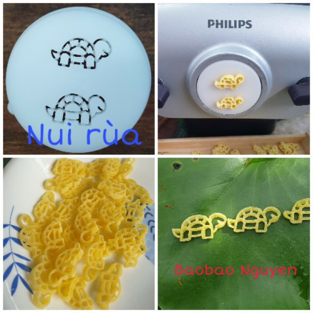 Khuôn nui hình rùa dùng cho máy làm mì Philips