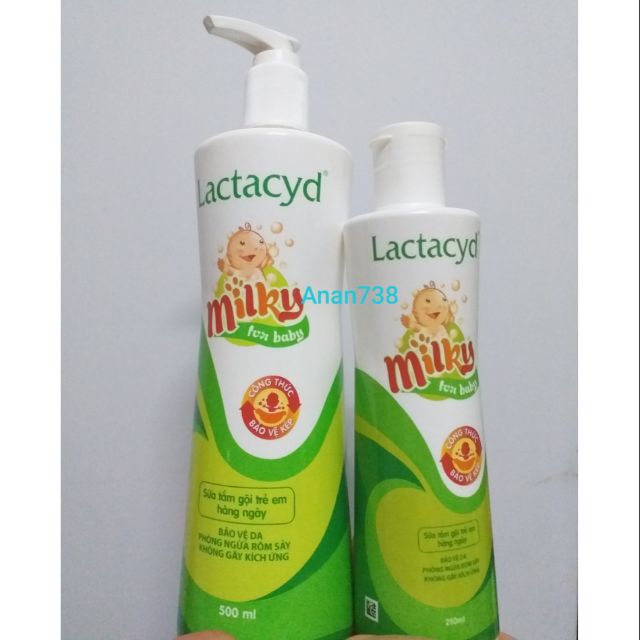 Tắm gội Lactacyd milky 250ml và 500ml