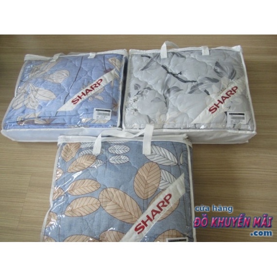 Mền Sharp hè thu cao cấp - chăn cotton 2 lớp có chần bông gòn
