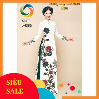 Áo dài truyền thống chất liệu lụa mềm xẻ tà chữ a siêu bền đẹp