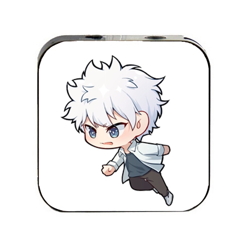 Máy nghe nhạc mp3 Người đại diện thời gian cầm tay mini tặng tai nghe dây cắm có mic &amp; dây sạc game anime chibi