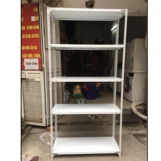 Kệ sắt v lỗ lắp ghép đa năng: Dài 80cm x rộng 40cm x cao 1m8 x 5 tầng