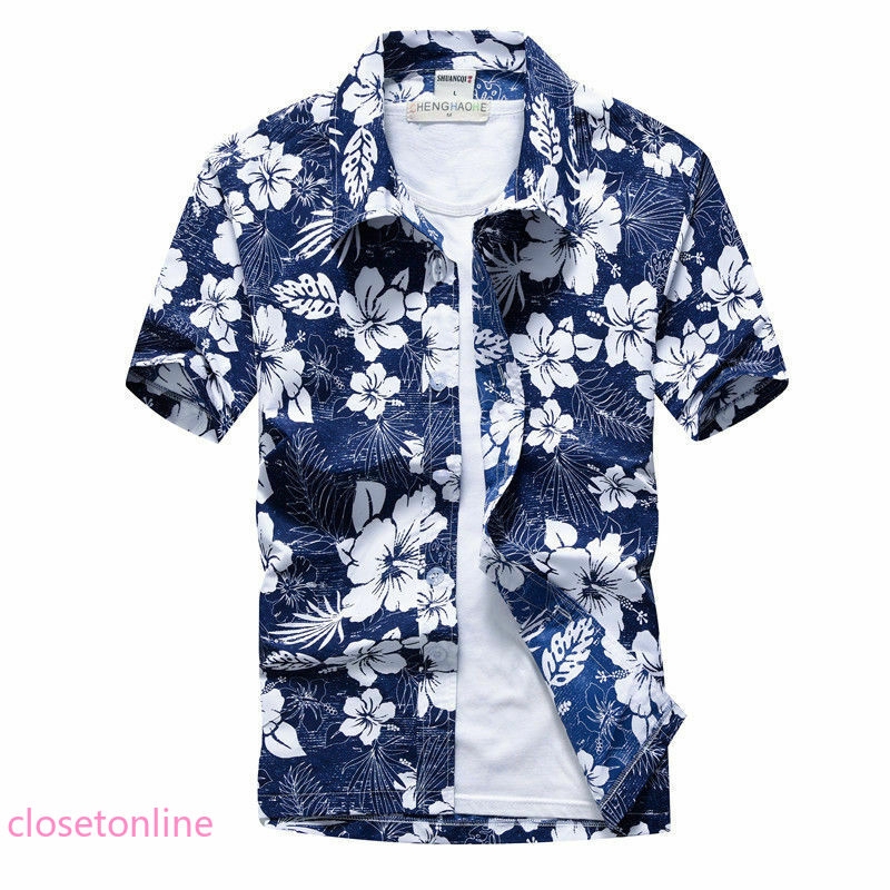 Áo sơ mi ngắn tay in họa tiết thời trang mùa hè dành cho nam | BigBuy360 - bigbuy360.vn