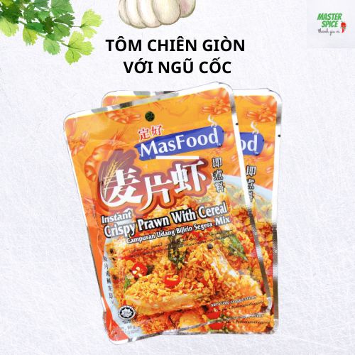 Gói gia vị Tôm chiên giòn với ngũ cốc - Khối lượng 80g