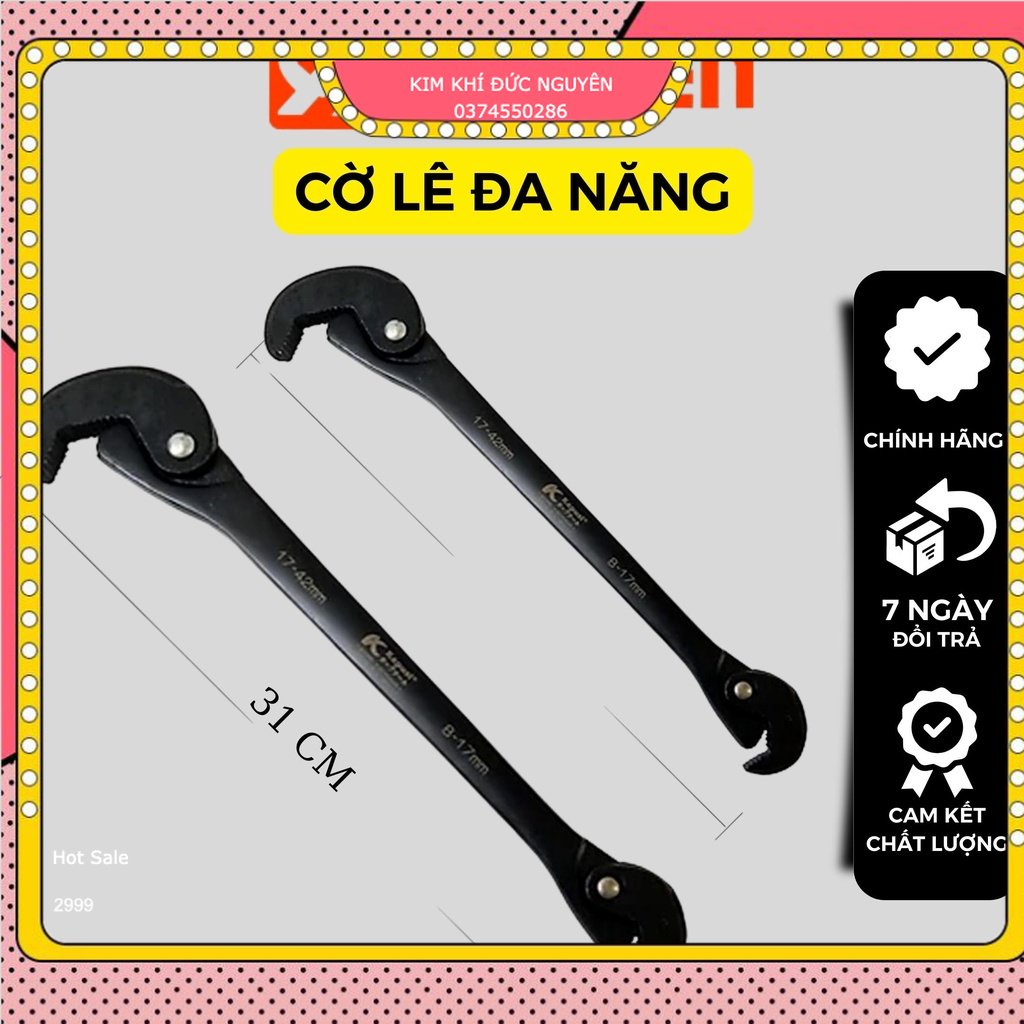 Cờ lê đa năng Kapusi mở ốc từ 8-42mm thuận tiện - Mỏ lết chính hãng Nhật Bản siêu bền