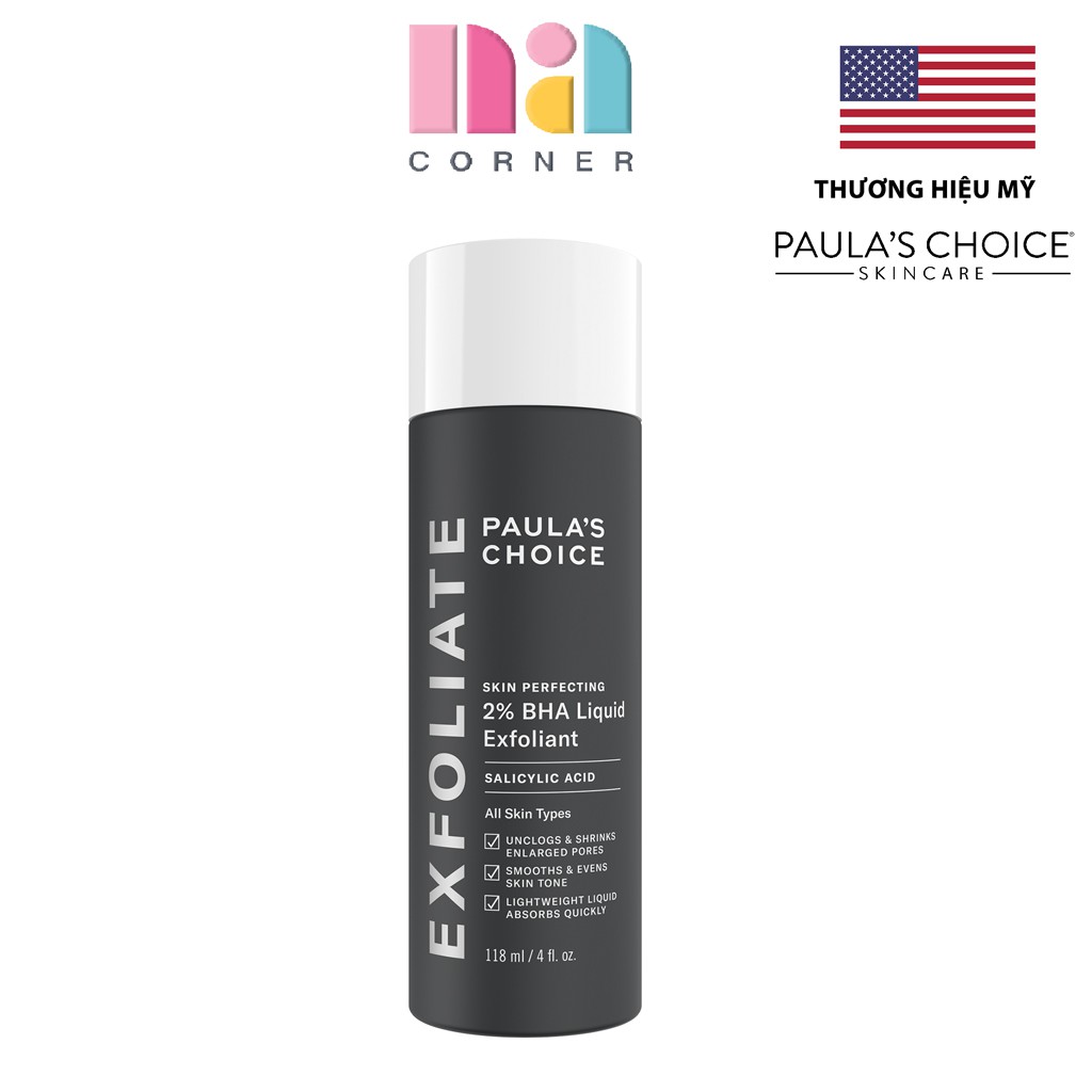 Dung dịch dưỡng da loại bỏ tế bào chết Paula's Choice Skin Perfecting 2% BHA Liquid 30/118ml