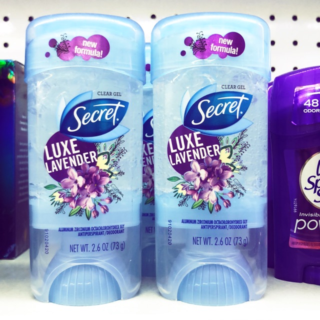 Gel khử mùi Secret Luxe Lavender clear gel 73g