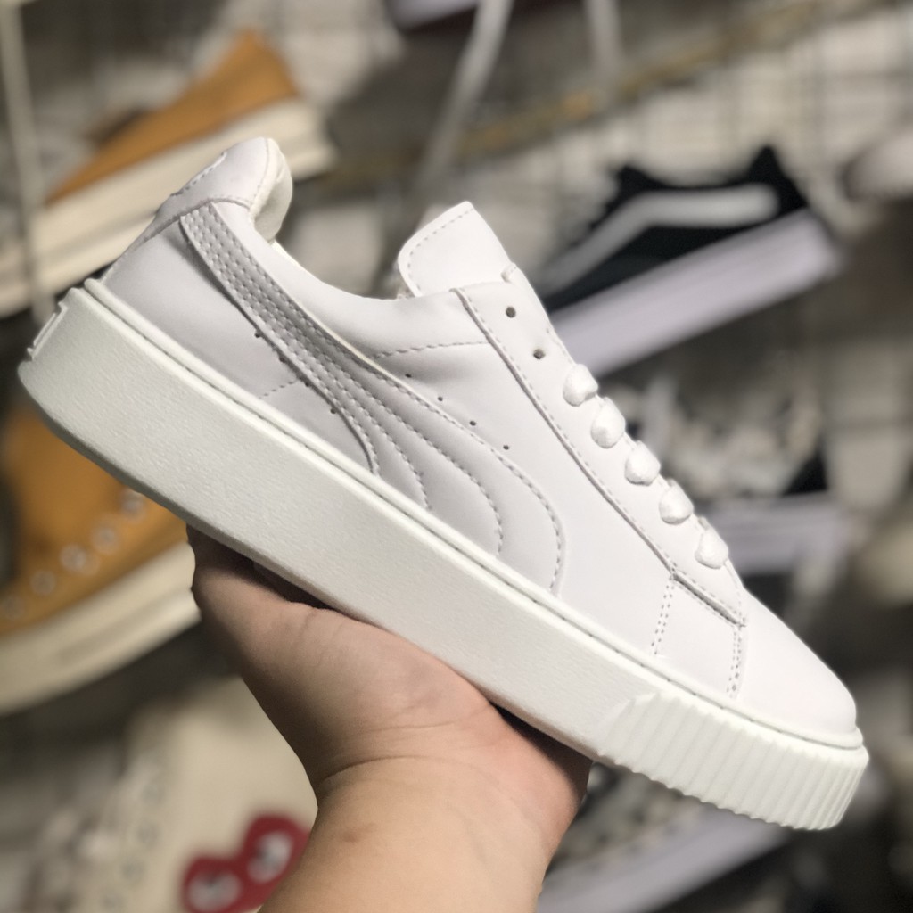Giày Thể Thao Sneaker Nữ Ulzzang Fenty Full Trắng Đế Bệt Siêu Đẹp