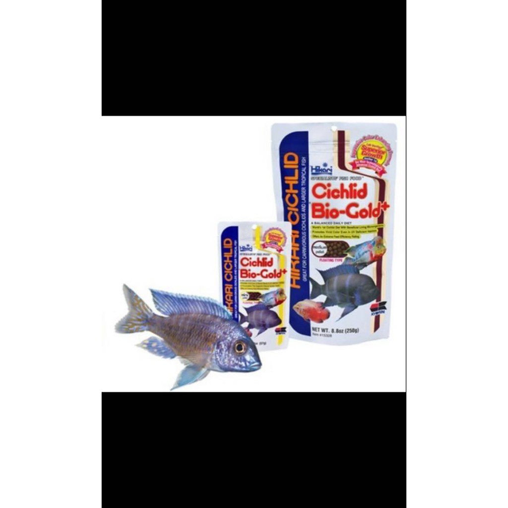 Hikari Cichlid Bio-Gold+ thức ăn cho cá la hán tai tượng tăng màu hổ trợ tiêu hóa 250 gram
