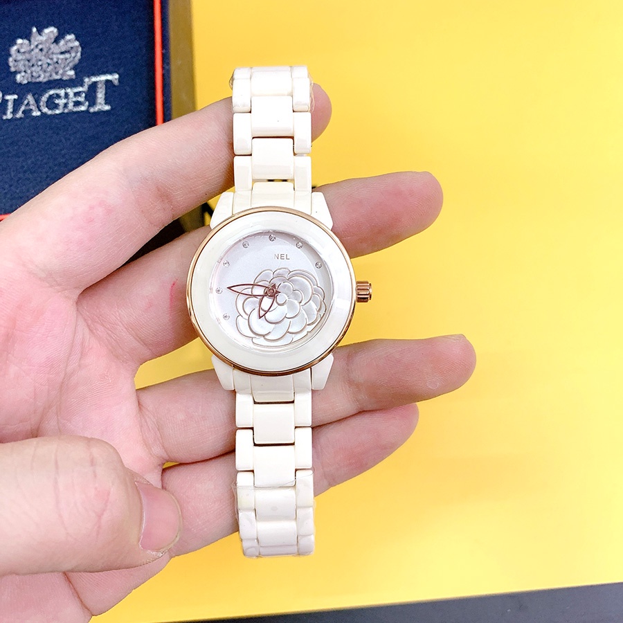 Đồng Hồ Nữ Đá Ceramic Chan.el Mặt Tròn Cao Cấp Sang Trọng Mới Nhất Bảo Hảnh 12 Tháng - Full box