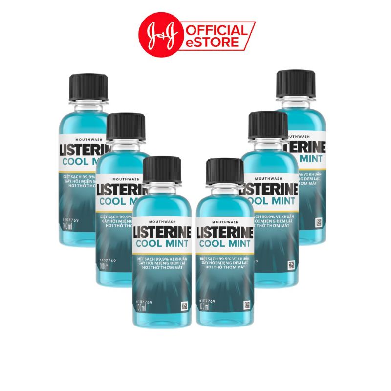 [Combo 6 chai]Nước súc miệng Listerine Coolmint 100ml
