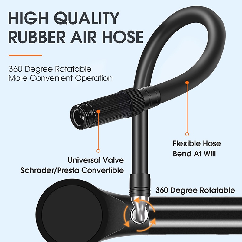 Máy Bơm Hơi Mini 320Psi Có Màn Hình Hiển Thị Cho Lốp Xe Đạp Xe Máy Xe Hơi