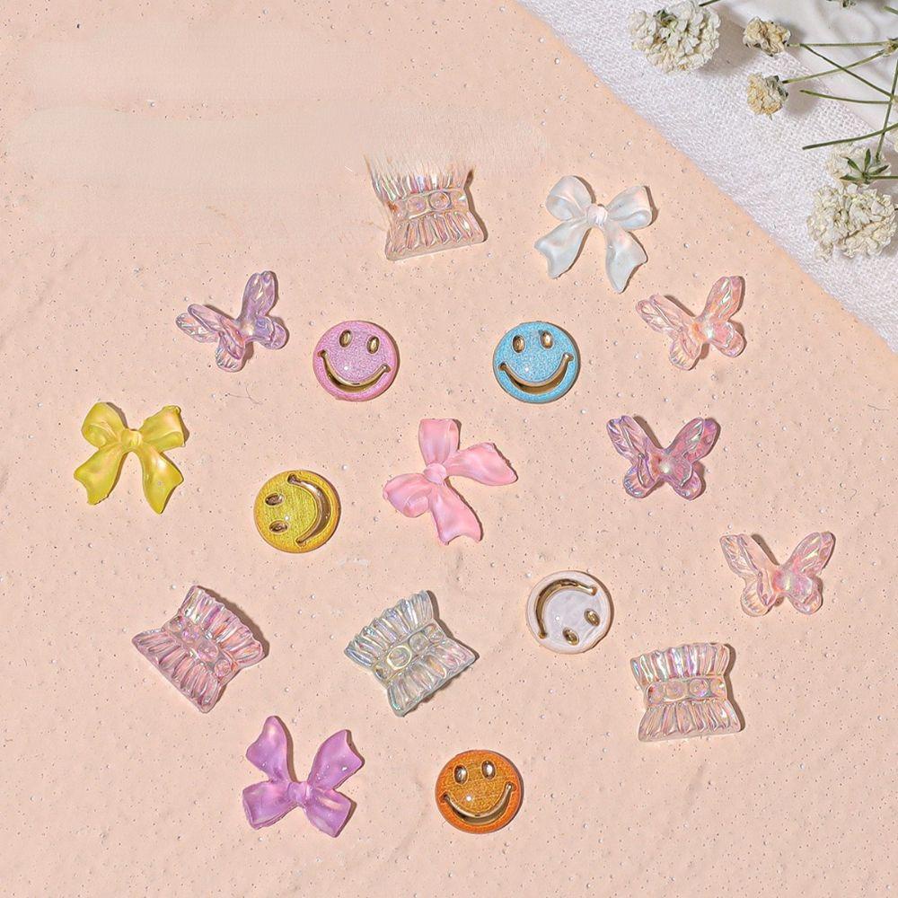 Vật Liệu Trang Trí Móng Tay 3D DIY Hình Kẹo Mút Và Bướm Cho Nữ