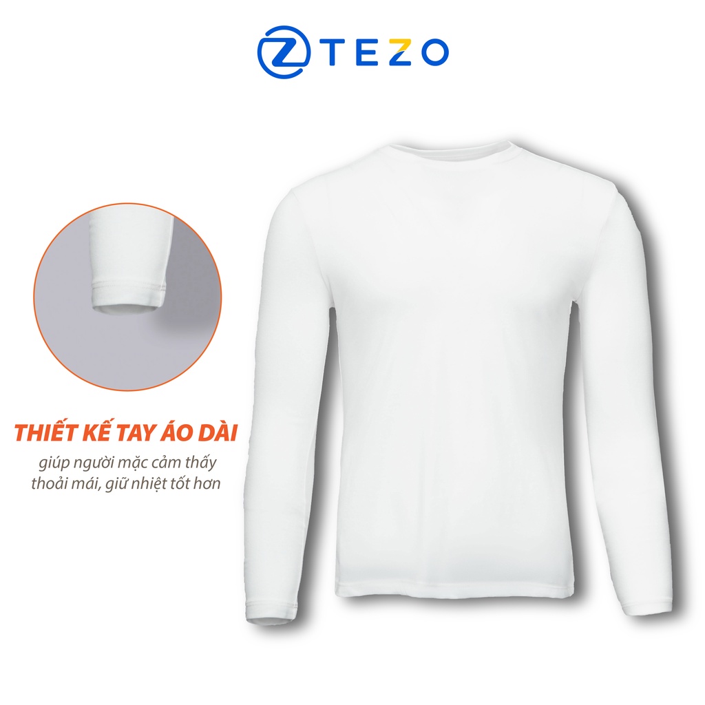 Áo giữ nhiệt nam Tezo thun dài tay thiết kế in lưng TEZO 22ATOT001