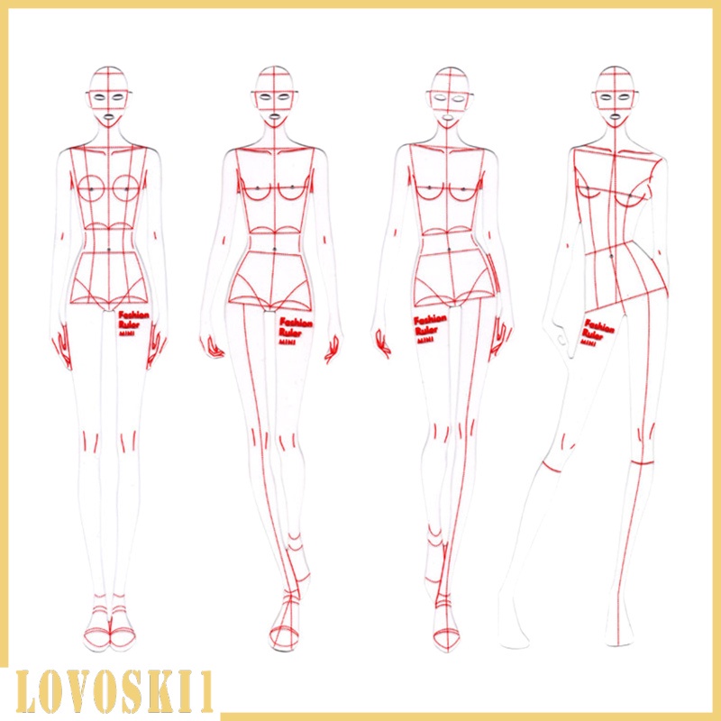 Bộ thước vẽ hình thời trang vẽ phác thảo chất lượng