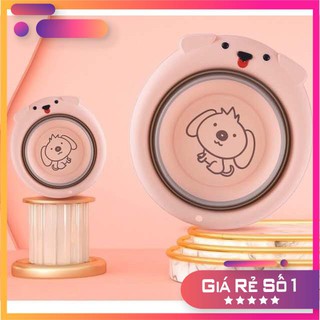 Chậu rửa mặt gấp gọn cho bé hình cún
