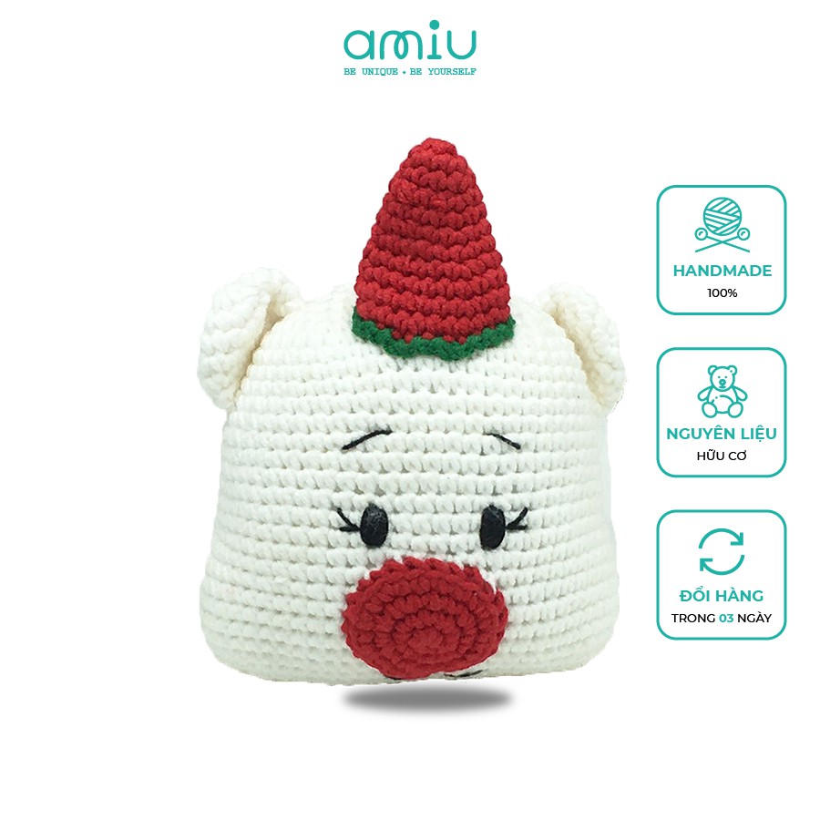 Gấu bông móc len Amigurumi cao cấp Amiu Việt Nam - Set quà tặng Giáng sinh handmade 3 món