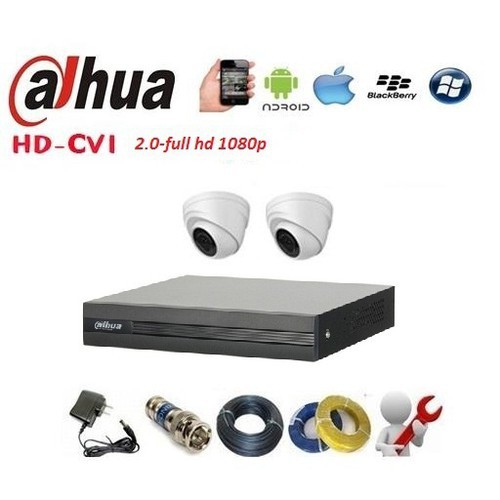 TRỌN BỘ CAMERA DAHUA 2 MẮT FULL HD 1080P TẶNG Ổ CỨNG 500G -