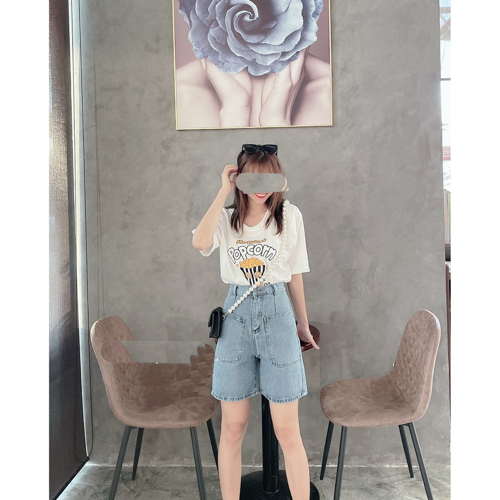 QUẦN JEAN NGỐ LỬNG NỮ LƯNG CAO 2 TÚI BO TRƯỚC LAI CUỐN MÀU XANH NHẠT CAO CẤP NITI ĐỦ SIZE S, M, L SIÊU RỘNG RÃI, MÁT MẺ