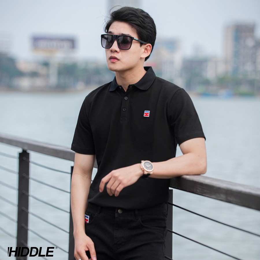 Áo thun polo nam basic vải cotton cá sấu cao cấp logo thêu HIDDLE 810201/810202