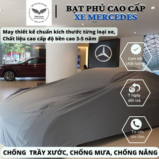 [Cao cấp] Bạt phủ Ô Tô Mercedes Chống Nắng, Chống Mưa, MayTheo Kích Thước Xe, Vải Dù dai bền