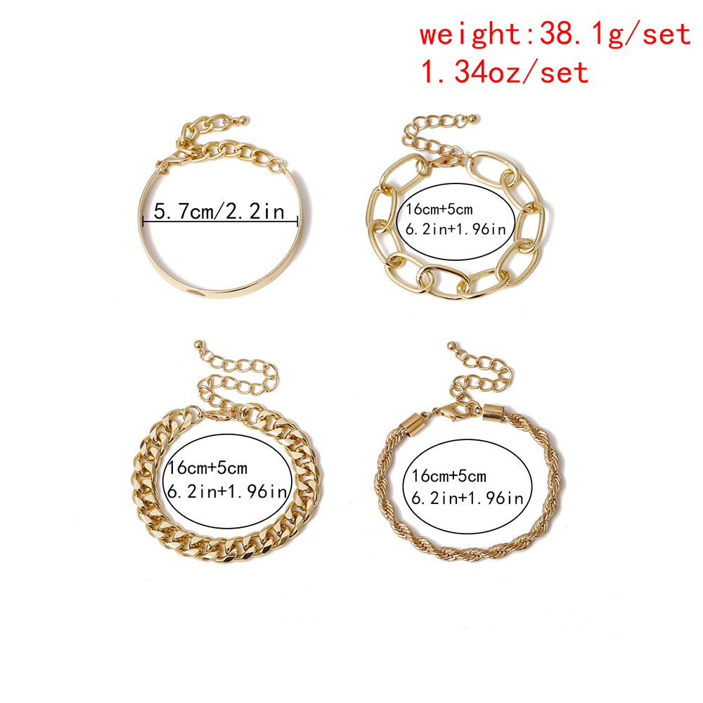Set 4 vòng tay cá tính UNISEX