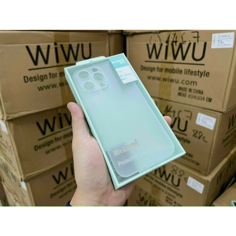 Ốp lưng memumi màu cho iPhone 14 , 14 pro , 14 max , 14 pro max siêu mỏng lụa
