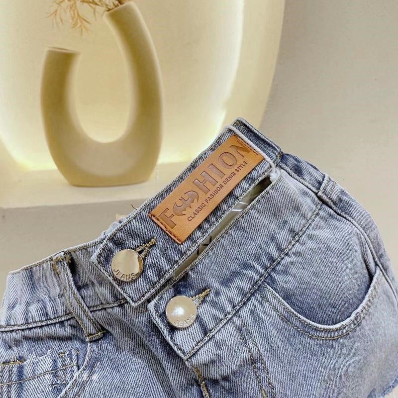 Quần Short Jean Thiết Kế Dễ Thương Cho Bé Gái