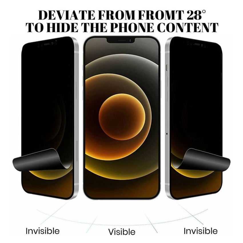Miếng Dán Hydrogel Mềm Bảo Vệ Màn Hình Chống Nhìn Trộm Cho iPhone 15 14 13 12 11 Pro XS Max Mini XR X 6 S 7 8 Plus SE 2020