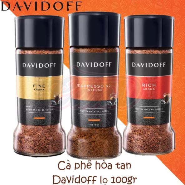 (3 loại) Cà phê hòa tan Davidoff lọ 100gr