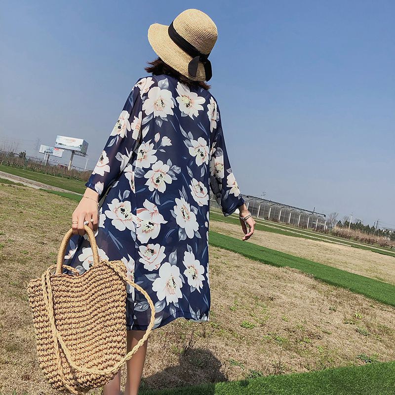 Áo khoác cardigan chống nắng vải voan hợp thời trang