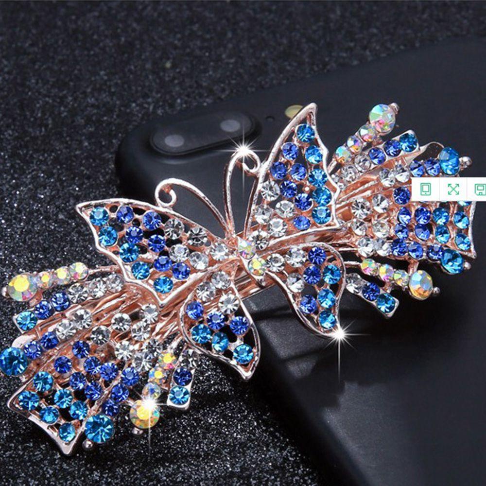 Kẹp Tóc Đính Hoa Phong Cách Công Chúa|Kẹp Tóc Hình Bướm