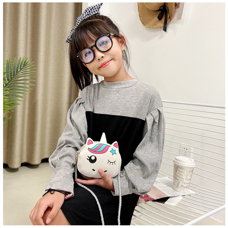 Túi Đeo Chéo Mini Họa Tiết Hoạt Hình Dễ Thương Cho Bé Gái