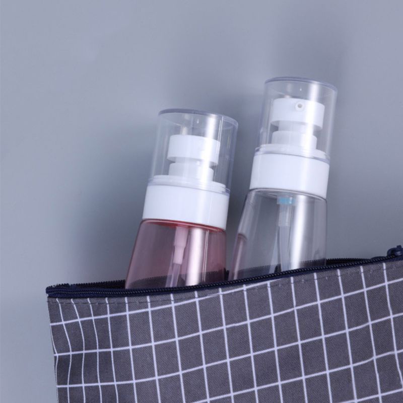 Set 5 Chai Nhựa Rỗng Trong Suốt Dạng Bơm Đựng Mỹ Phẩm Tiện Dụng Khi Đi Du Lịch