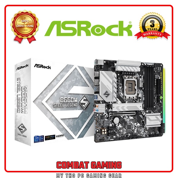 Bo mạch chủ Asrock B660M Steel Legend DDR4